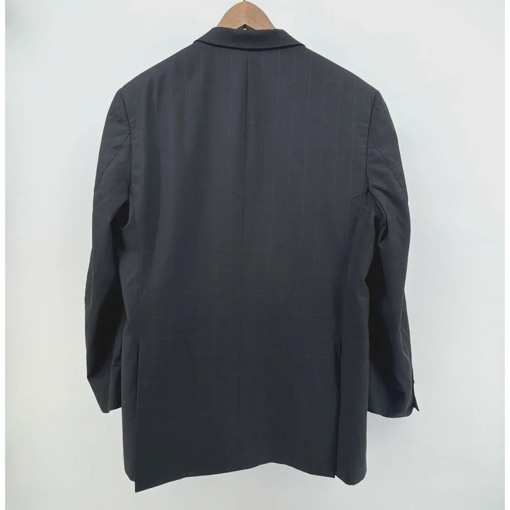 Hart Schaffner Marx Blazer Mens 42R Grey Windowpane 3-Button‎ Studio Nordstrom